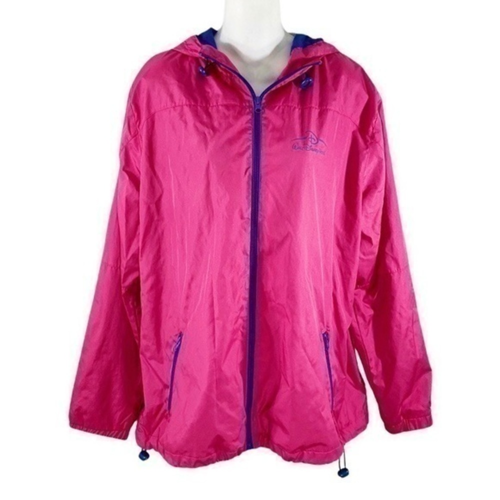 Walt Disney World Parks pink blue zipper hoodie windbreaker